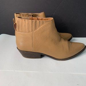 LUCKY BRAND LEATHER BEIGE TAN ANKLE JEMM  BOOTS 10M/40